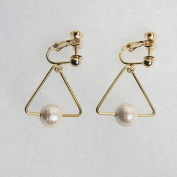 sankaku pearl earring [VE-001ｋ]の画像