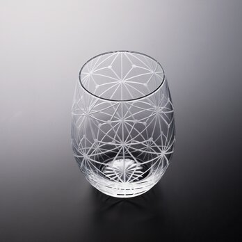 東京切子（花切子）ワイングラス　「千代紙」の画像