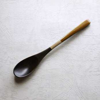 漆塗りティースプーン（黒・ブロンズ色）１本