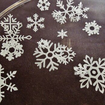 雪の結晶のお皿の画像
