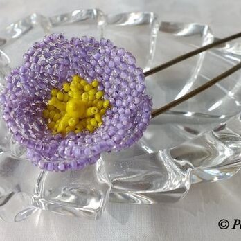 春の八弁花～ストールピン～薄紫の画像