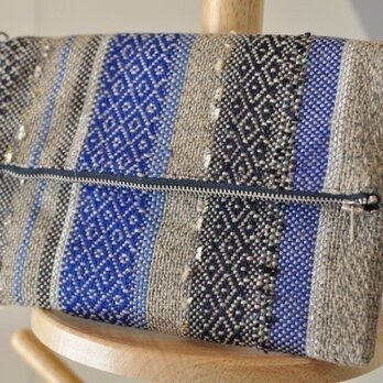 手織り「２ＷＡＹバッグ　～ブルー～」