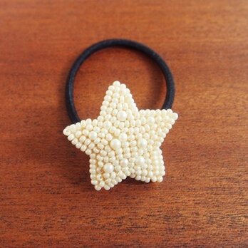 STAR-pearlビーズ刺繍ヘアゴムの画像