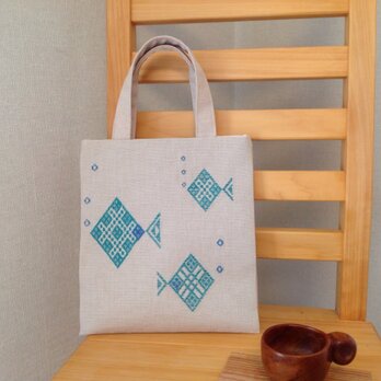 こぎん刺しフラットバッグ