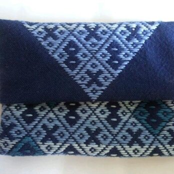 こぎん刺し　ティッシュカバー⑬　あずみ野木綿