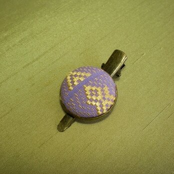 淡紫くるみボタンのクリップピンGOLDの画像