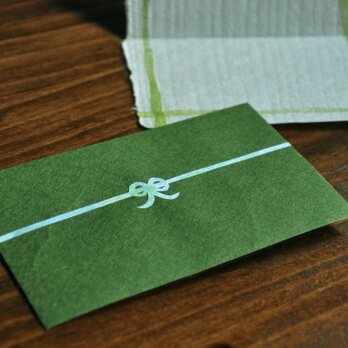ミニ封筒（カード付き）　グリーンの画像