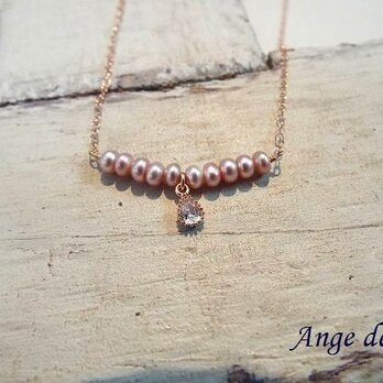 【14ｋｇｆ】*ピンクゴールド　淡水パールネックレス