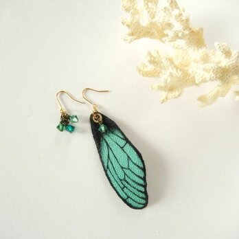 セミの羽のピアス（大）