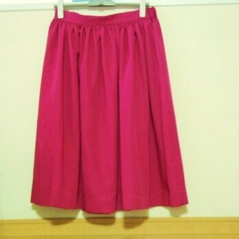 ギャザースカート　ローズピンクの画像