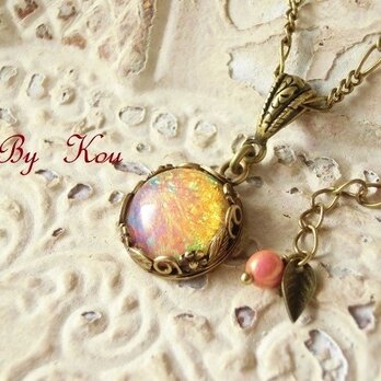 。.＊花霞・*＊pink opal＊ヴィンテージ・ネックレスの画像