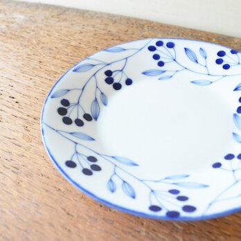 青い小枝のシリーズ　18センチのお皿