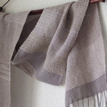手織りシルク＆麻ストール・・石畳の画像