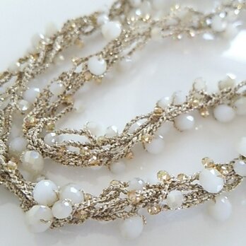 ●sold out (その他)●ゴールド系カットガラスネックレス