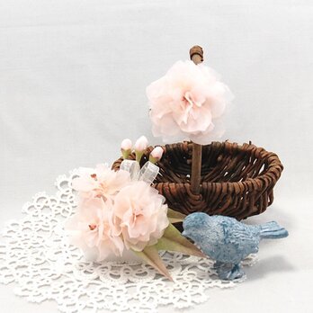 八重桜のコサージュ＆ブローチ～spiritual beauty～の画像