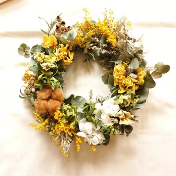 yellow×green　wreathの画像