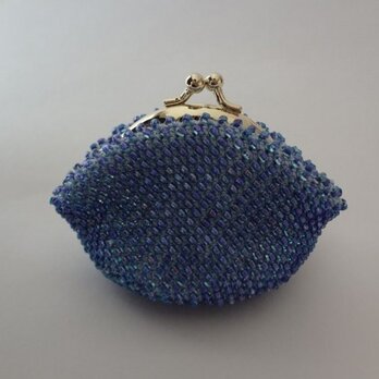 【R様専用ページ】＊総ビーズのがま口＊ブルー