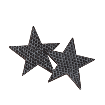 LEATHER EARRINGS (star-M)の画像