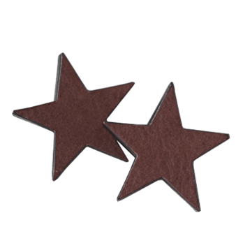 LEATHER EARRINGS (star-M)の画像