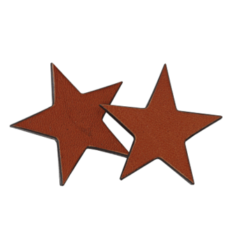 LEATHER EARRINGS (star-M)の画像