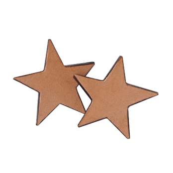 LEATHER EARRINGS (star-S)の画像