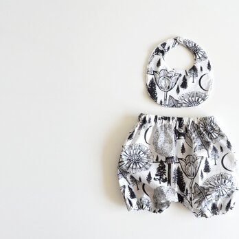 送料・ラッピング無料！　リバティかぼちゃパンツセット ホワイト