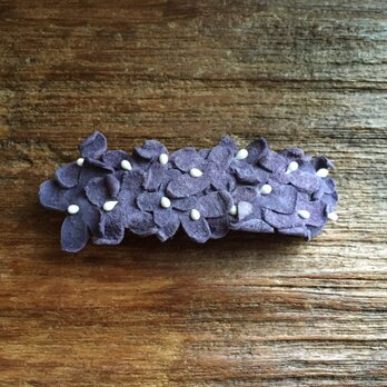 革花のバレッタ(花芯つき) 薄紫 金具6cm 114の画像