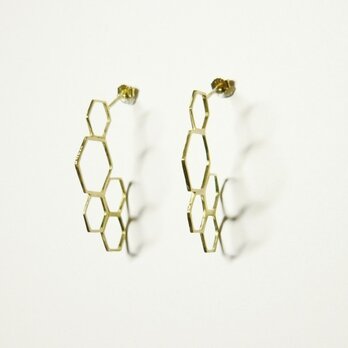 蜂の巣　両耳ピアス