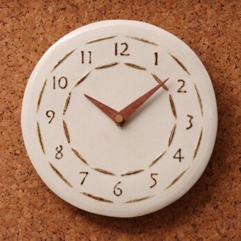 波紋 （陶製掛時計）