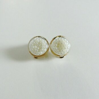 glass pearl earring maruの画像