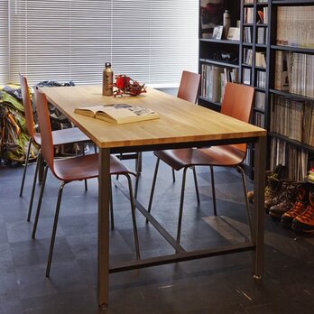 ワークテーブル/オーク集成材天板-001