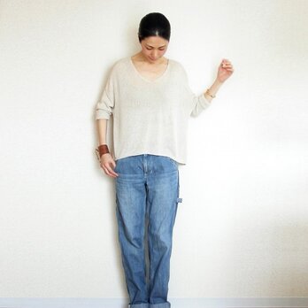 ◆即納◆Sadalsuud[サダルスウード] ボクシー・セーター3 / ビーチサンド・ベージュ / Mサイズ