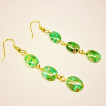 ラス1！瑠璃ガラス　ラムネ　ピアス／イヤリングの画像