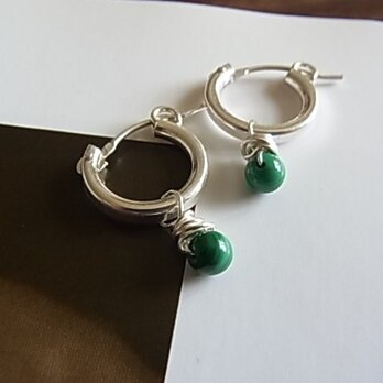 malachite Ｇ hoop pierced