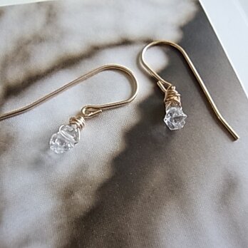 14KGF　herkimer diamond piercedの画像