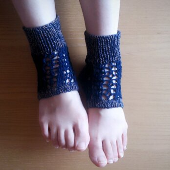 リネン＆コットンのかかとソックス