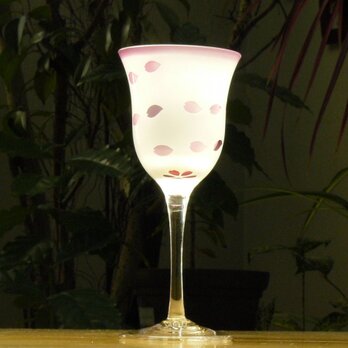 ワイングラス～花びら　ピンク　（1個）の画像
