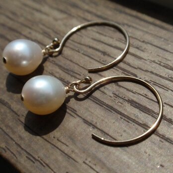 ポテトパールのシンプルピアス