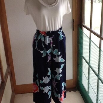 浴衣からのガウチョパンツ