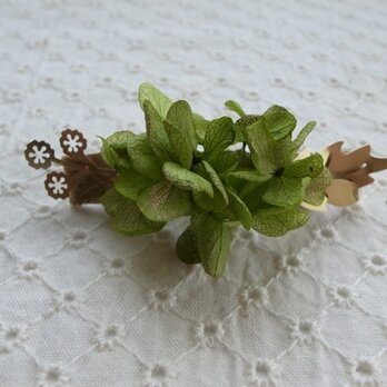 髪飾バレッタmini _緑