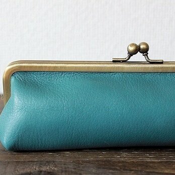 レザーペンケース　ドルフィンブルー