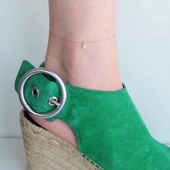 baby pearl thin anklet /o