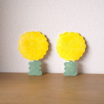 お花の壁飾り yellow flower（b）の画像