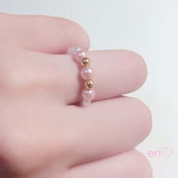pink pearl × gold ♡の画像