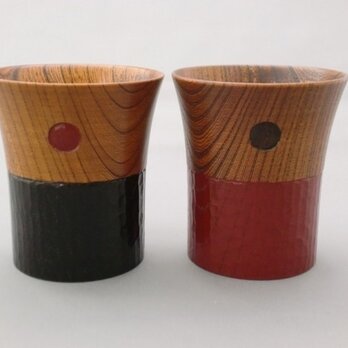 けやきの漆ペアカップ
