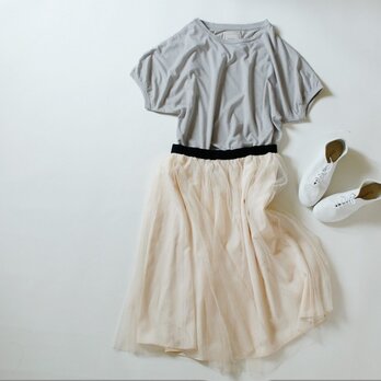 パフスリーブ・カットソー /ライトグレー