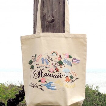 HAWAII 刺繍トートバッグの画像
