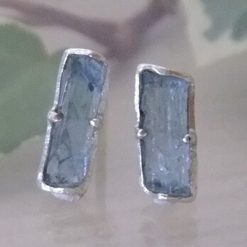 アクアマリン原石＊925ピアス