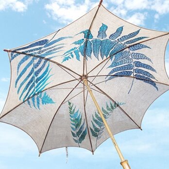 パラソル　シダ模様