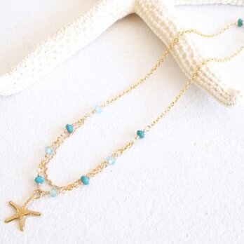 【20%OFF】14KGF Starfish Bracelet BLの画像